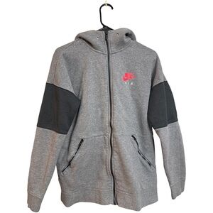 Nike Tech Red Label Men’s Gray and Black Full Zip Hoodie Jacket